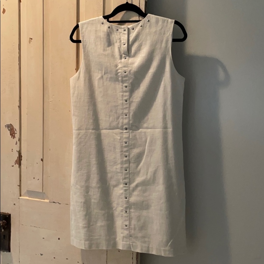 Linen shimmery white/cream dress - Picture 6 of 8